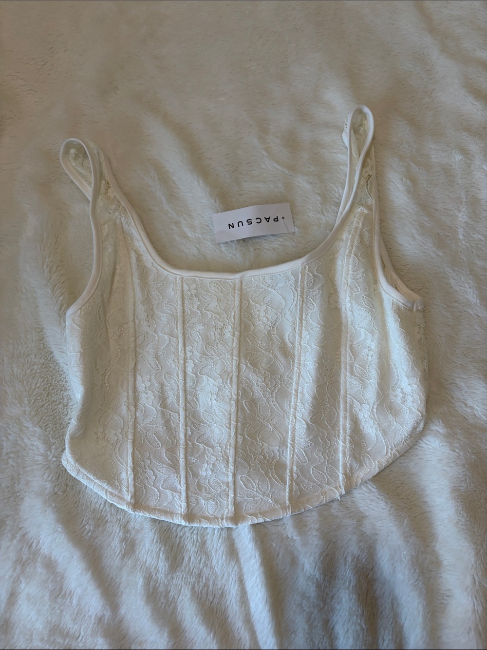 NWT white corset top